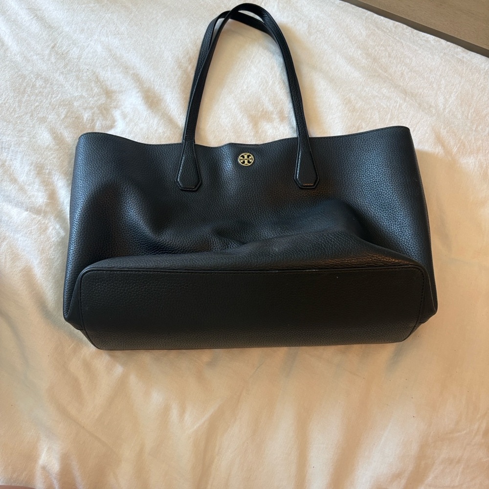 Black Leather Tote Bag